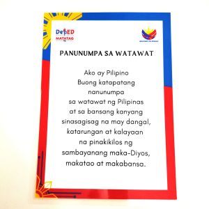 Bagong Pilipinas Pledge and Hymn Panahon ng Pagbabago DepEd Matatag Laminated Charts