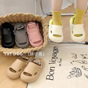 Mới Phong Cách Hàn Quốc Dép Trẻ Em Thoáng Khí Nhẹ Giày Slip-on Đi Biển Cho Bé Tập Đi Bé Trai Và Bé Gái Mùa Hè Bao Ngón Chân Trơn