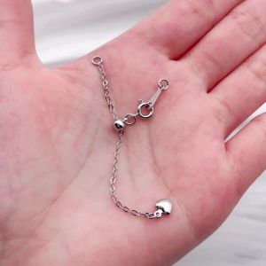 2 Dây Nối Dài Hình Trái Tim Mạ Vàng Đồng 18K Dùng Làm Phụ Kiện Tự Chế Vòng Tay Vòng Cổ Đồ Trang Sức Hạt Cườm