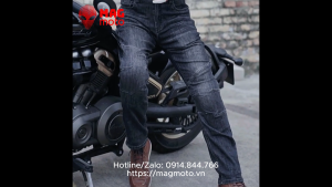 Quần giáp jean bảo hộ moto MDL-0615 Chính hãng Motowolf