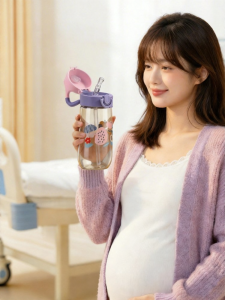 XIAOCHUSHU | Lying Drinking Straws Sippy Cup with Scale PPSU