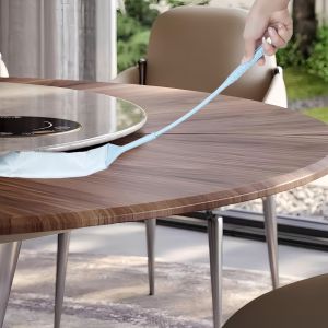 Bàn Chải Vệ Sinh Khe Hở Đặc Biệt Cho Bàn Ăn Xoay Điện Bàn Tròn Bàn Chải Dọn Dẹp Khe Hở Dưới Mép Bàn Bàn Chải Thay Thế