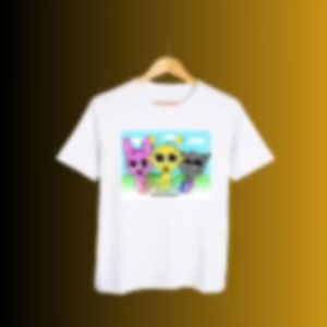 Áo thun trẻ em in Game âm nhạc SPRUNKI INCREDIBOX màu trắng vải co giãn 4 chiều-size 10kg đến 90kg