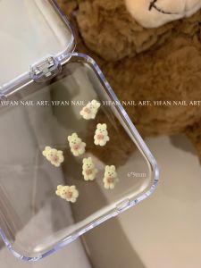 Cute Balloon Bear Plushie Nail Art Decorations Material Kit Summer Joyful Theme Any Skin Type Suitable YIFAN NAIL ART Brand