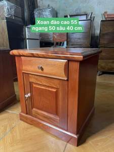 Tủ đầu giường gỗ xoan đào và hương vân-bàn đầu giường