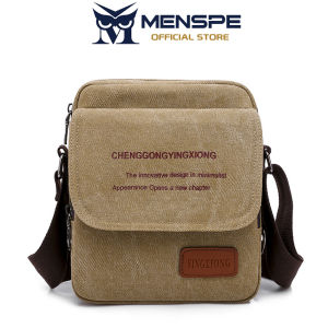 MENSPE Mens Shoulder Bag Fashion Canvas Bag Waterproof Messenger Bag Travel Bag Business Bag Phone Bag Large Capacity Lightweight Casual Bag Fashion Leisure Sport Street Bag for College Student