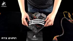 FormulaMod PSU Extension Cable Sleeved Kit: 4PCS 300mm 18AWG With Combs