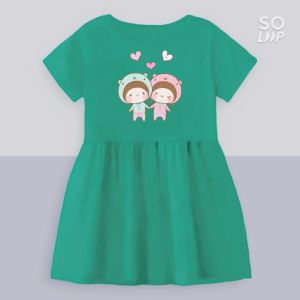 Daster anak perempuan usia 1-8 tahun lengan pendek baby love