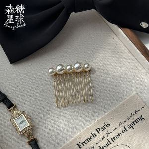Princess Style Hair Comb Pearl Handmade Winding Updo Hair Accessories Vintage Hairbrush Silk Material Original Design