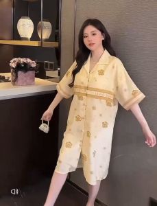 2266-1 SPS ชุดนอนกระโปรงลวดลายและสีสันสุดน่ารัก ชุดนอนสไตล์สาวหวาน CUTE CUTE สินค้ามีขนาดเดียว พร้อมส่งจากไทย