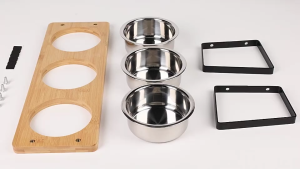 Stainless Steel Pet Bowl for Cat/Dog Food and Water Bowl Elevated Non-slip Sloping Bowl Protecting Cervical Spine