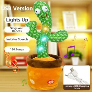 Dancing Cactus Toy Talking Swing Glow Funny Electric Doll
