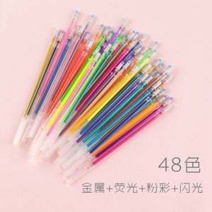 Tiktok Flash Pen Fluorescent Pen Set Cheap Mark Highlight Color Gel Pen Cute K-style Mark Journal Pen