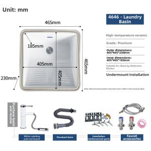 Integrated Laundry Sink With Scrubbing Board Deepened Design
