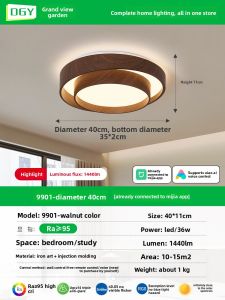 DGY | Retro Zen-style Double-layer Full Spectrum Ceiling Light 431K
