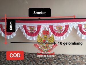 BENDERA BACKGROUND GARUDA (10 GELOMBANG)