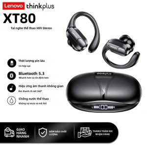 Lenovo | Tai Nghe Thể Thao Không Dây Bluetooth Lenovo XT80 Có Mic LED Hiển Thị Nguồn ENC Âm Thanh Nổi Hifi Dành Cho Chơi Game Và Hoạt Động Ngoài Trời