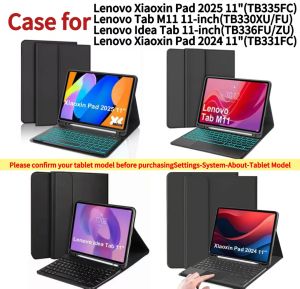 Case for Xiaoxin Pad 11 in 2024/2025for Lenovo Idea 11inchBluetooth Keyboard cover forLenovo Tab M11 11inch  Smart Stand Cover