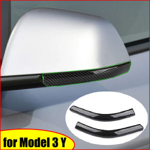 For Tesla Model Y Juniper 2025 Model 3 Highland 2024 ABS Rearview Mirror Anti-collision Strips Trim Anti-scratch Sticker Cover