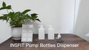 VISHINE Pump Bottle Dispenser Refillable Plastic For Essential Oil Soap Lotion Shampoo Bathroom Kitchen Travel