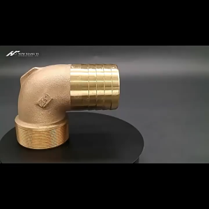 90° Brass External Tooth Pagoda ToothYacht Fishing Boat Fittings Marine Seawater System Copper Connector For Yacht Boat