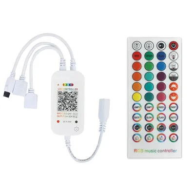 Music Sync Bluetooth APP Control 40-key Remote RGB LED Strip