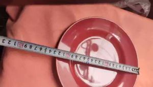 Dĩa tròn cạn bán cơm melamine đỏ đen 2 lớp dùng bán cơm sườn đựng thức ăn chính nhiều size