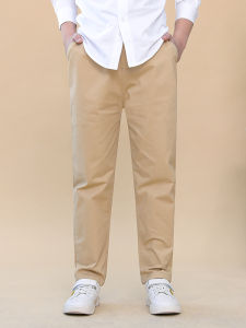 Boys Uniform Pants Khaki Navy Blue Primary School Student Suit Pants Pure Cotton Childrens Pants Stretch Girls Straight-Leg Trousers Spring and Autumn