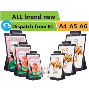 [Can Add More Sleeves] Metal Flip Stand A4 A5 A6 Size | Menu Display Stand Portrait