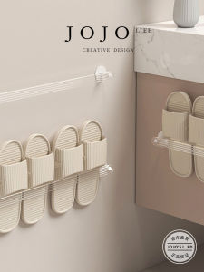 Acrylic Bathroom Slipper Rack Wall Mounted No Drilling Drainage Storage Organizer Toilet Paper Holder Aluminum Alloy Shelf