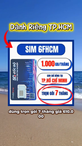 ( MUA 1 NĂM TẶNG 2 THÁNG ) SIM 4G 5G MOBIFONE Gói 6FHCM 12FHCM 1000GB/Tháng Max Tốc Độ Dùng Trọn Gói 7-14 Tháng Không Nạp Tiền Hàng Tháng . FREESHIP - CHƯA KÍCH HOẠT .