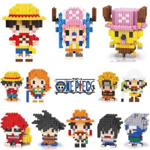 Bandai | Anime Figure Luffy Nami Sanji Zoro Usopp Ace Franky Brook Robi 3D DIY Assembly Model Educational Toys for Student Gift