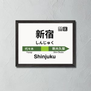 Modern Simple Style Tokyo Train JR Yamanote Line Decorative Painting Wall Poster New Tokyo Electric Railway Artwork Bar Decor