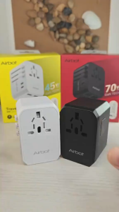 Airbot Anergy+ Universal Travel Adaptor 45W International Worldwide Multi Adapter with USB + Type-C PD Charger