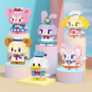 Nanafine【🔥พร้อมส่ง🔥】 Micro ของเล่น บล็อกตัวต่อ ลายการ์ตูนสัตว์น่ารัก 3D Hello Kitty My Melody Cinnamoroll Pomompurin Kuromi ของเล่นเด็ก ของขวัญวันหยุด ﻿