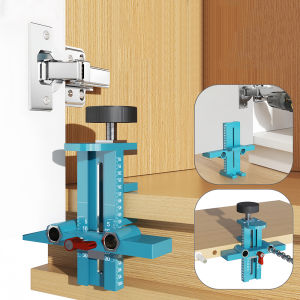 3 in 1 Cabinet Door Mounting Jig with Base Quick Positioning Hole Opening Cabinet Door Installation Tool for Wall & Base