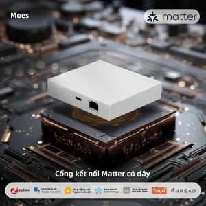 MOES Tuya Zigbee Matter Thread Gateway Cầu Nối Nhà Thông Minh Điều Khiển Bằng Giọng Nói Tương Thích Với Siri HomeKit SmartThings Google Alexa
