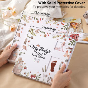 124 Page Baby Pregnancy Memory Book DIY Creativity Growth Album Rabbit Theme First Year Scrapbook Baby Memory Book For New Paren