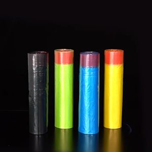 【20Roll】NEW 150PCS Drawstring Garbage Bag Thickened Quality Kitchen Garbage Bag Household Plastic Drawstring Trash Bag 75PCS In 5Roll 45cmx45cm 15pcs/Roll