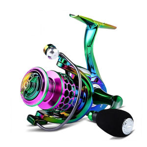 14+1BB Fishing Reels Multicolor Saltwater Spinning Reel 5.0:1 Gear Ratio Ultra Smooth Metal Spool Fishing Reel Max Drag 25kg Jigging Reel SK1000-6000
