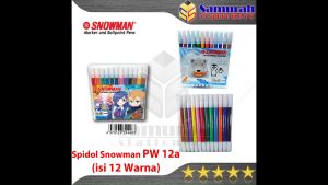 Spidol Kecil Snowman 12 Warna ( Set ) / Marker 12 Colours