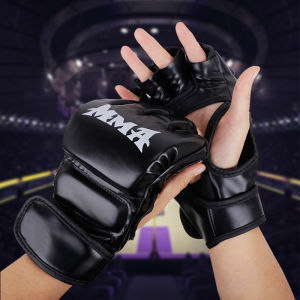 Professional Boxing Training Gloves Half Finger Leather Cushion for Adult Sanda Boxing Training Sandbag Knuckles