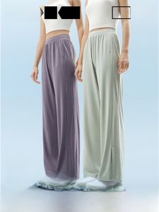 Quần Ống Rộng Bananain Cool Dành Cho Nữ Quần Dài Thường Ngày Chống Nắng Bằng Lụa Băng Cạp Cao Mùa Hè 2024