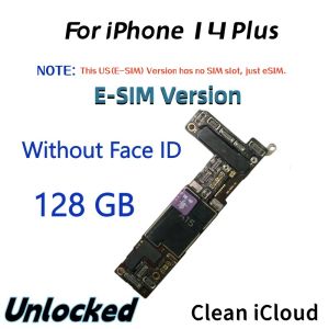 E-SIM/SIM Version Clean iCloud Mainboard For iPhone 14 Plus Motherboard Unlocked With/No Face ID Logic Board Fully Working