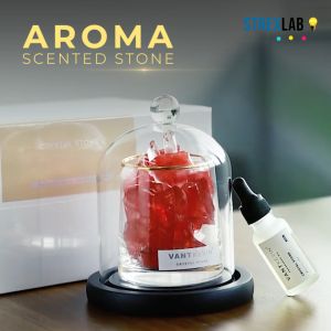 Aroma Stone Essential Oil Therapy - Stress Relief Lavender Aromatherapy Diffuser Crystal Salt Natural Stone Reed Sticks Home Decor | Strexlab