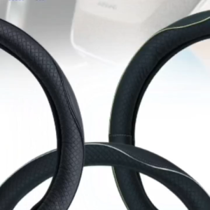 GECA UNIVERSAL STEERING WHEEL COVER LEATHER DIAMOND-STITCHED TRIM (SMALL)