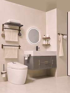 TISAS High Quality Foldable Walnut wood+Non-rust Aluminum Towel Rack Towel Holder for Bathroom Rack Organizer Toilet Accessories