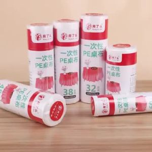 Disposable Red Thickened Tablecloth For Long Rectangular And Round Tables