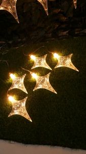 Lampu Gantung Bintang Hexagonal isi 10 Rumah Natal Lampu Led Chandeliers Nordic Star Panjang 300CM Hiasan Jendela Dekorasi Pernikahan Liburan Pesta Import Premium Artifisial