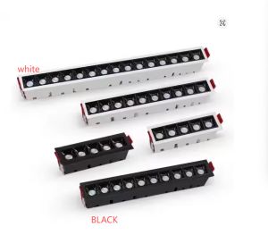 LED line Downlight Recessed Rectangle Grille Ceiling Lamp 10W 20W 30W AC 220v LED Spot Light For Home Shop Decor